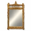 Gold Leaf Chinoiserie Mirror with Pagoda Top
