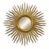 Faux Bois Style Gilt Wood Sunburst Mirror