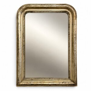 French Silver Leaf Louis Philippe Wall Mirror