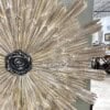 Large Italian Reproduction Wood Sunburst - Image 6