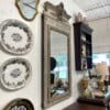 Louis XVI Mirror with Large Crest and Painted & Rubbed Finish - Image 2