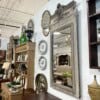 Louis XVI Mirror with Large Crest and Painted & Rubbed Finish - Image 3