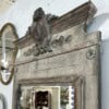 Louis XVI Mirror with Large Crest and Painted & Rubbed Finish - Image 6