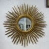 Faux Bois Style Gilt Wood Sunburst Mirror - Image 2