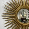 Faux Bois Style Gilt Wood Sunburst Mirror - Image 5