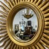 Faux Bois Style Gilt Wood Sunburst Mirror - Image 9