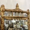 Gold Leaf Chinoiserie Mirror with Pagoda Top - Image 4